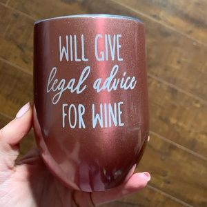 Lawyer Rose-gold wine glass